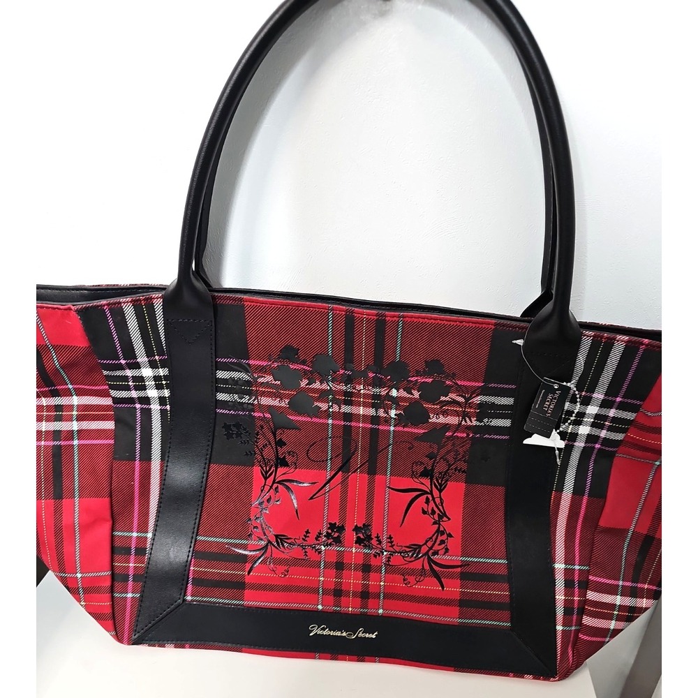 Victoria's Secret 2020 Black Friday Limited Edition Red Plaid Tote NWT Large
